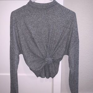 turtle neck cropped sweater